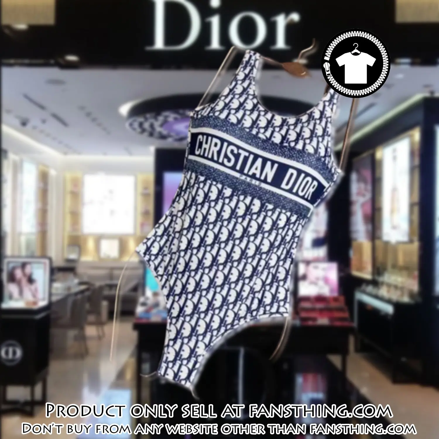 Christian dior swimwear beachwear one piece swimsuit osw1049 fst0712425